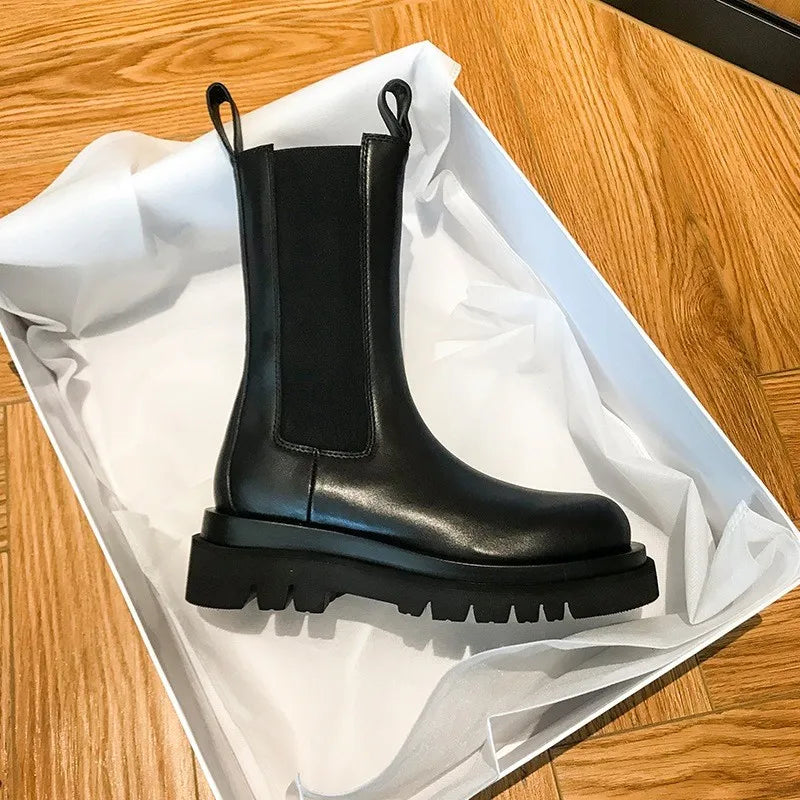 MADALINA Leather Chelsea Boots