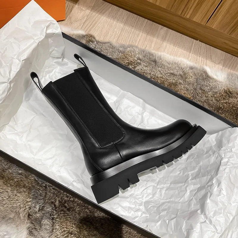 MADALINA Leather Chelsea Boots